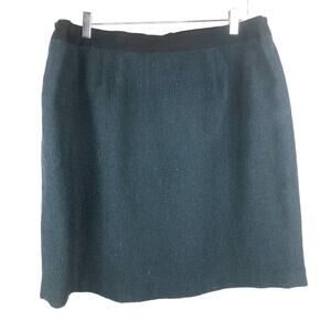 Talbot's Woman Petites Blue &‎ Black Wool Blend Mini Skirt Size 18 WP